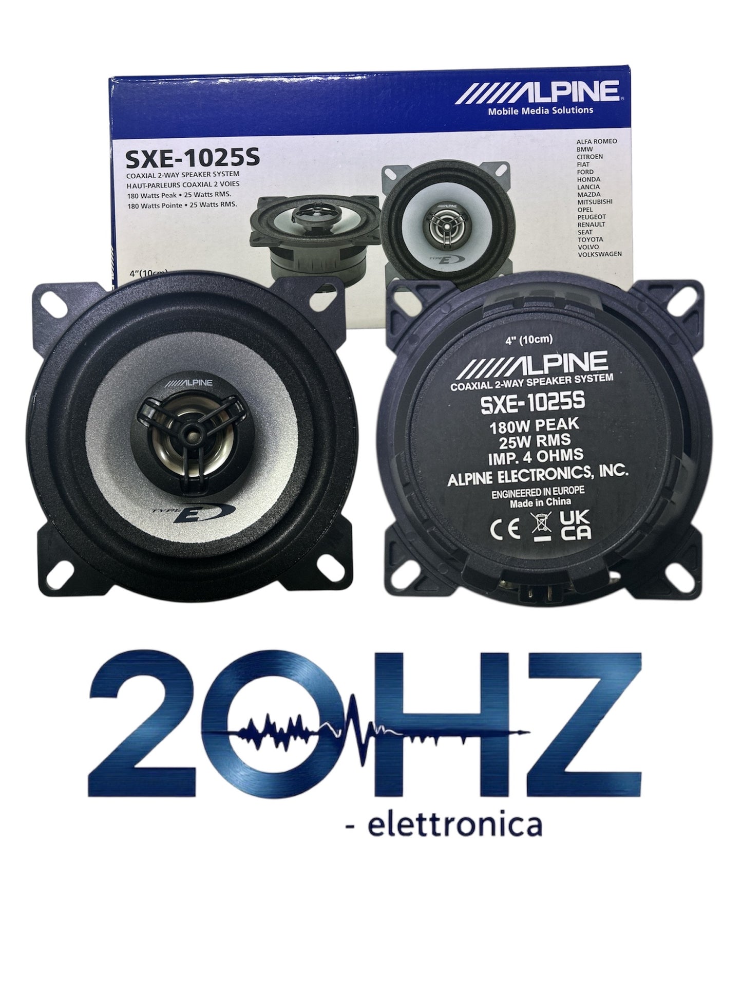 Alpine SXE-1025S Casse Acustiche Coassiale a 2 Vie - Nere