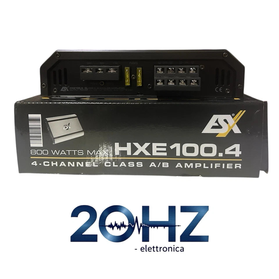Kit Amplificatore 4 Canali E Kit Cavi Audio System Completo