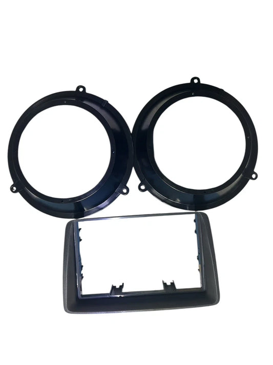 Kit adattatori mascherina autoradio 2 DIN +anelli 165mm fiat panda dal2003