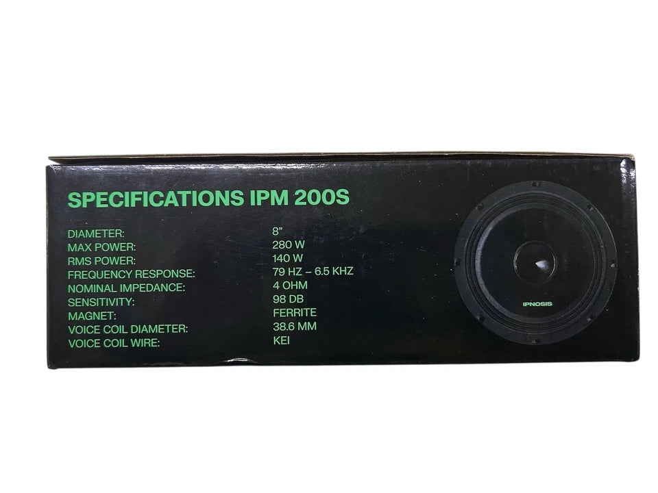 IPNOSIS IPM 200S 4 ohm Altoparlante Midrange 20cm 140 watt RMS una coppia 2pz