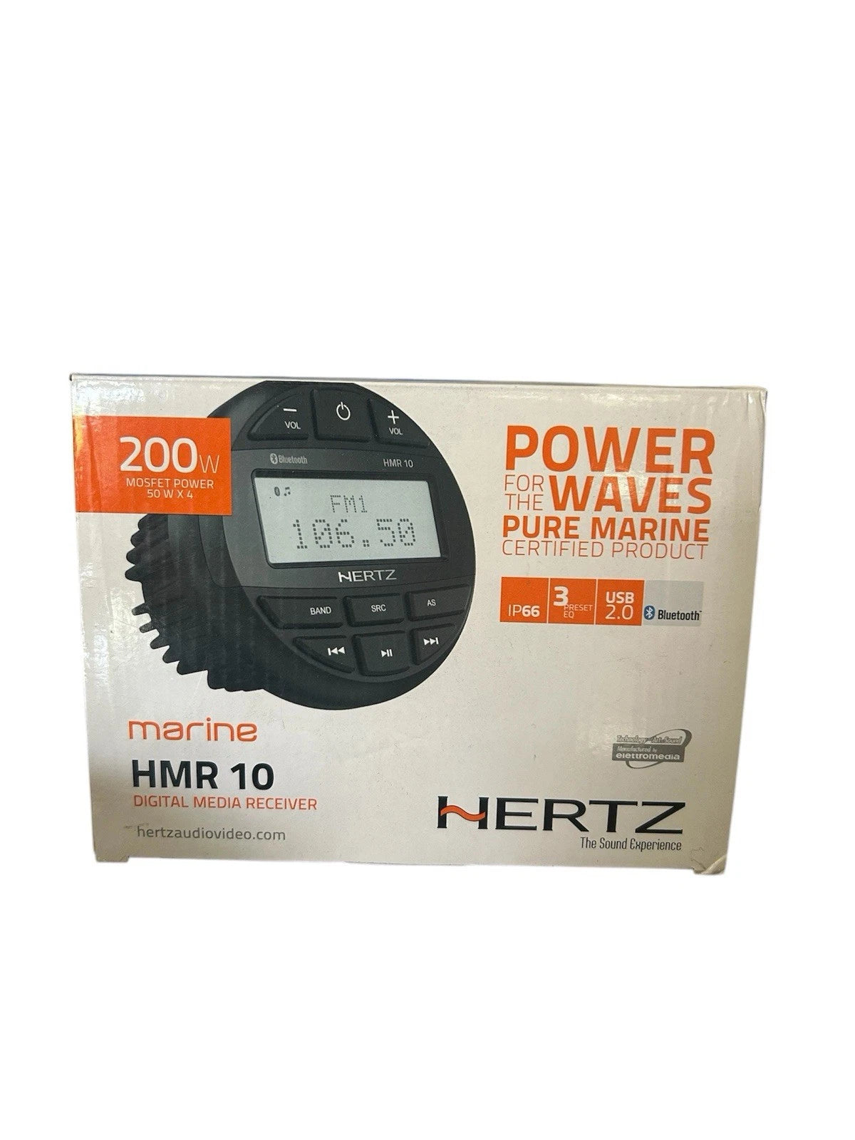 HERTZ HMR 10 radio nautica Media Receiver con USB e Bluetooth AUX