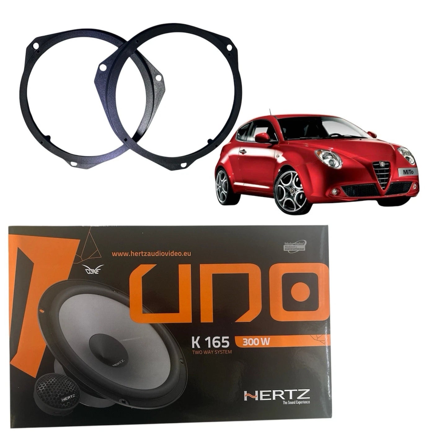 Kit Casse Altoparlanti Hertz K165 Anteriori Linea Dieci per Alfa Romeo Mito