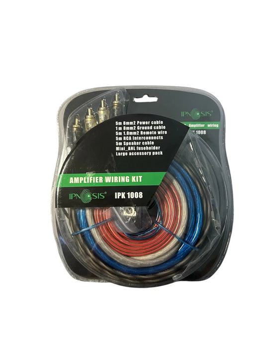 KIT CAVI AMPLIFICATORE AUTO IPNOSIS POSITIVO NEGATIVO FUSIBILE RCA CAVO CASSE 5m
