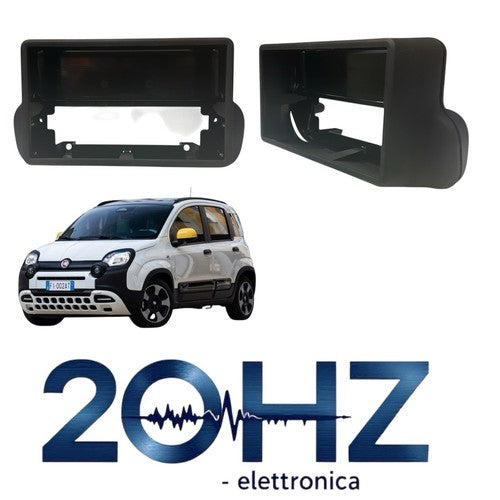 Mascherina Adattatore Vano Autoradio 2 DIN Colore NERO Fiat Pandina