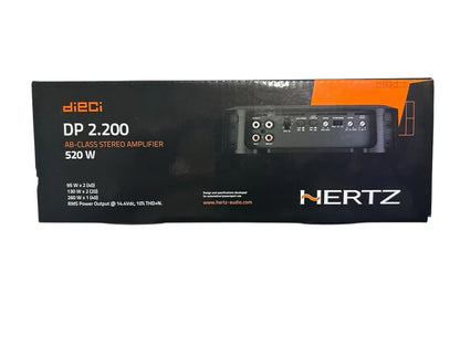 AMPLIFICATORE AUTO 2canali Hertz DP 2.200 520W in Classe AB Serie DIECI POWER