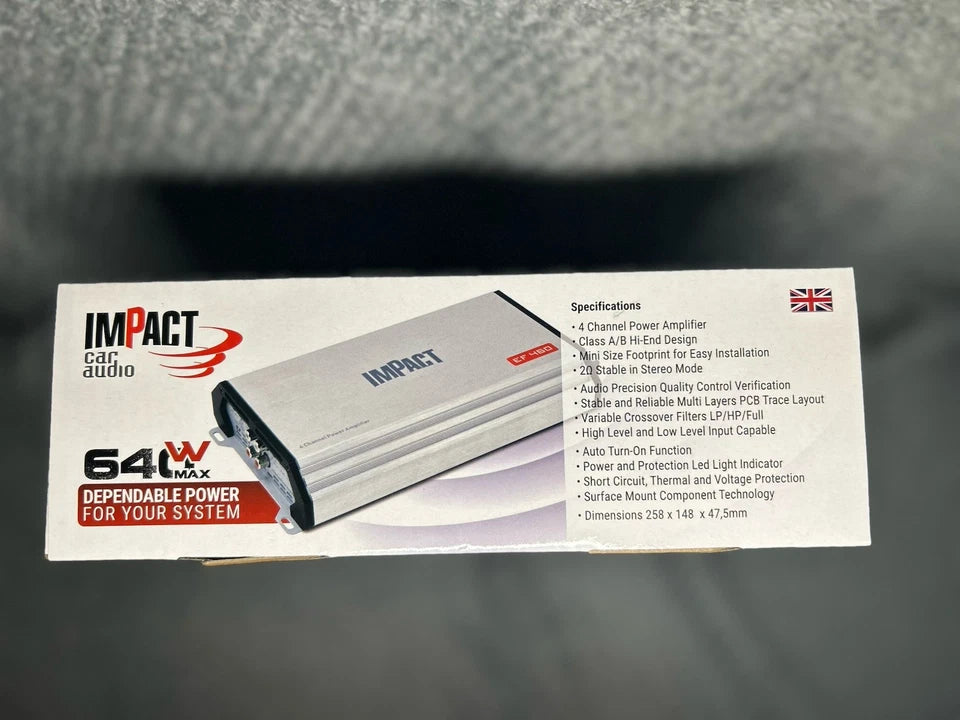amplificatore 4 canali Auto  Impact Car Audio EF 460 Classe AB 4X60 Watt