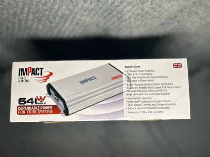 amplificatore 4 canali Auto  Impact Car Audio EF 460 Classe AB 4X60 Watt