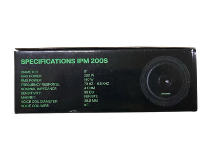 IPNOSIS IPM 200S 4 ohm Altoparlante Midrange 20cm 140 watt RMS una coppia 2pz